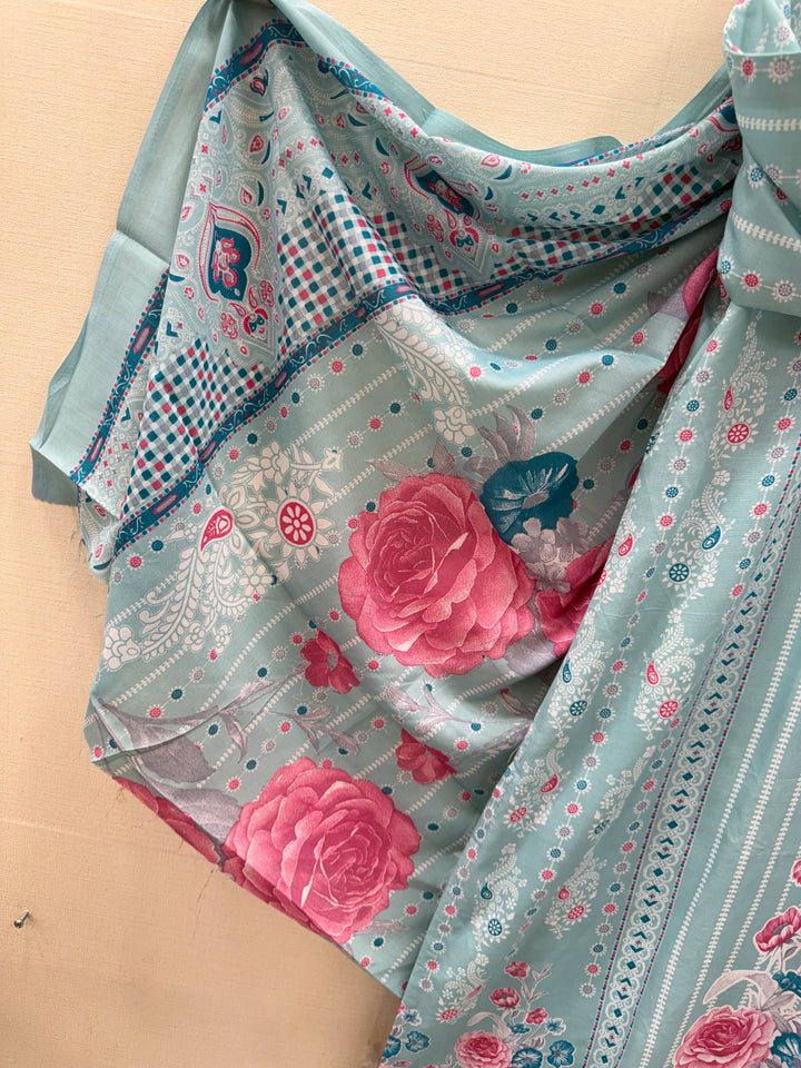 Semi cotton printed suits