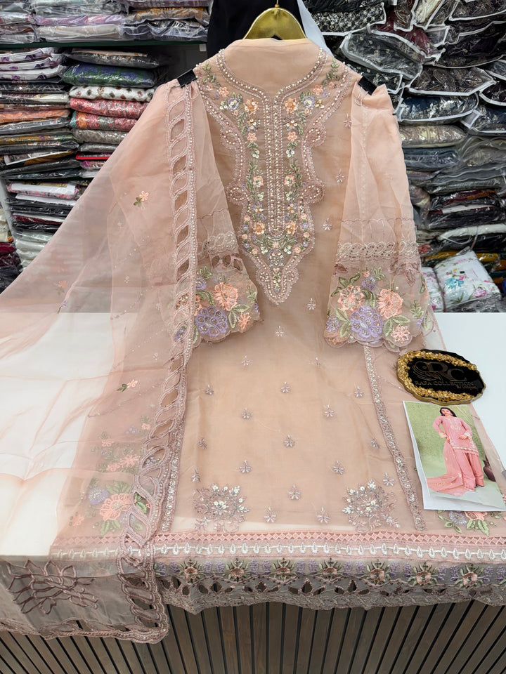 Organza Pakistani unstitch suits