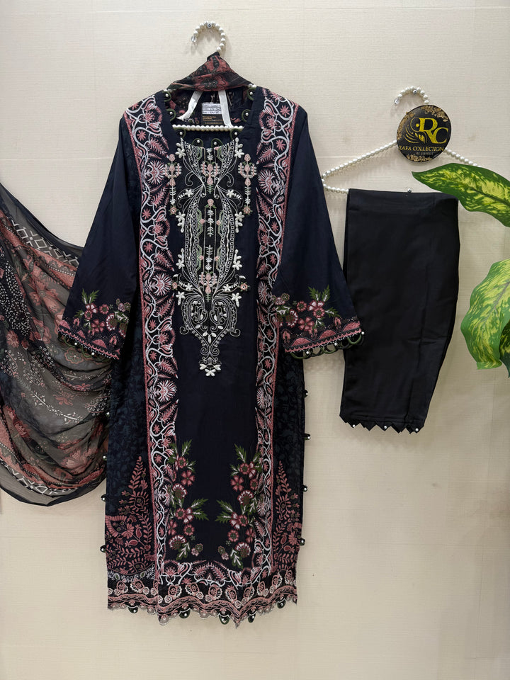 Pakistani patch work suit 3005