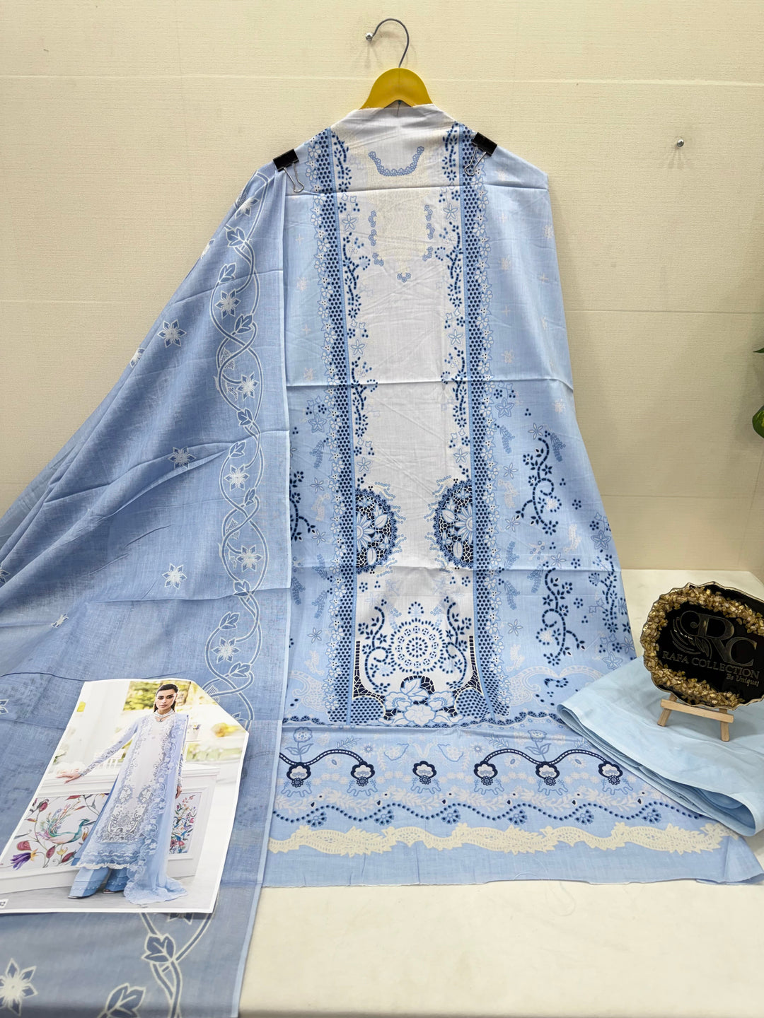 Cotton printed unstitched suits