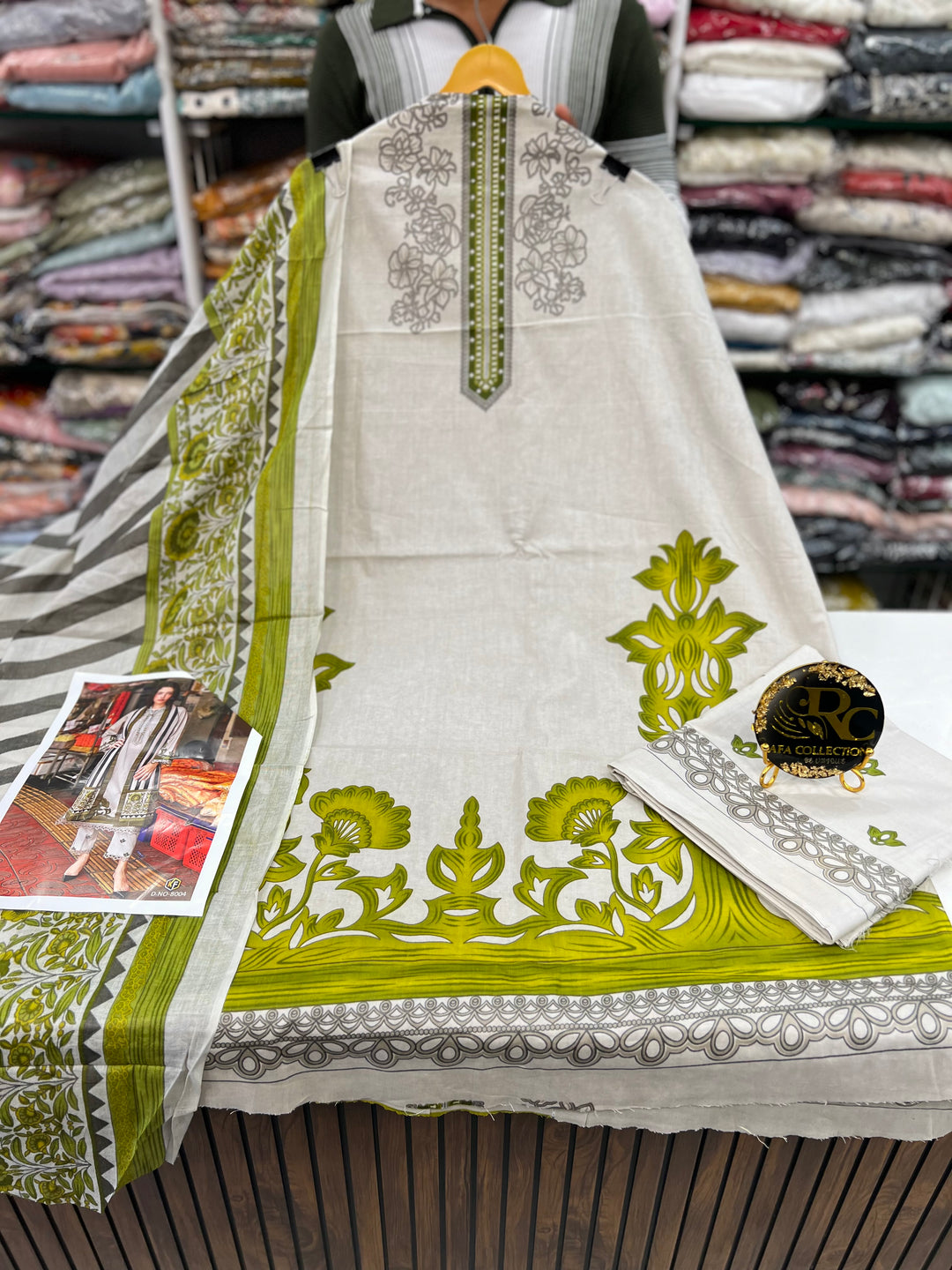 Cotton printed unstitched suits