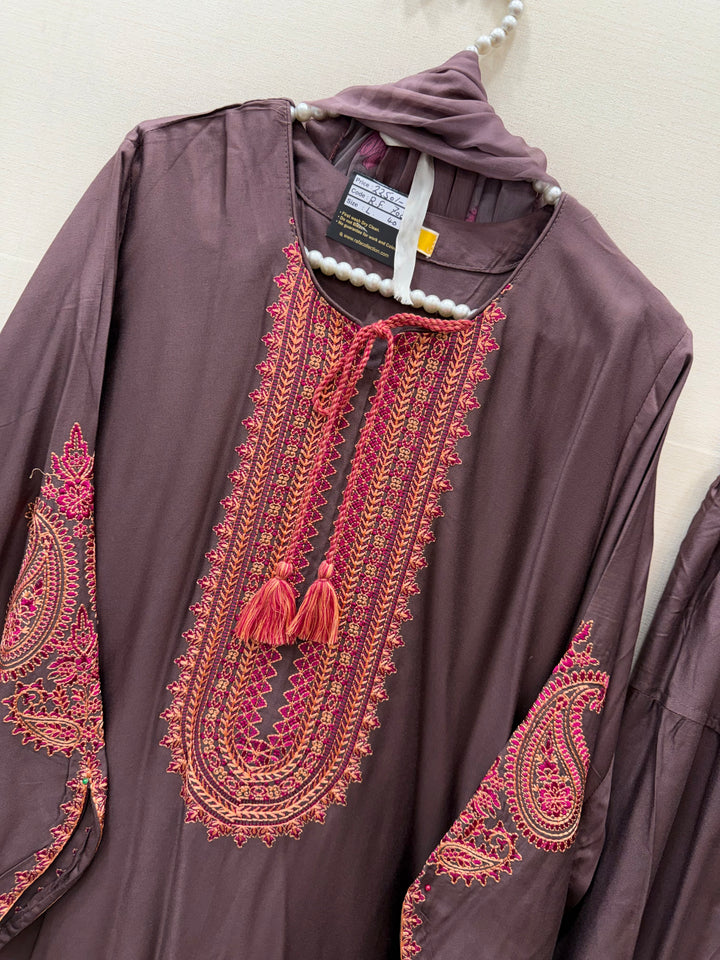Multi embroidered Farshi Salwar suits