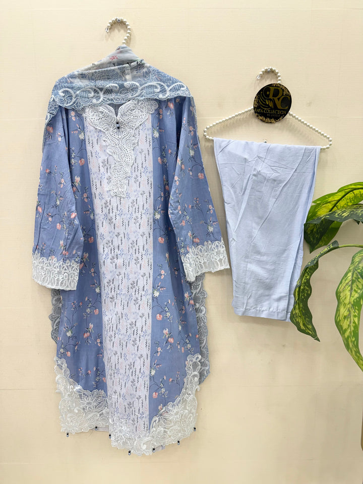 Cotton embroided suits