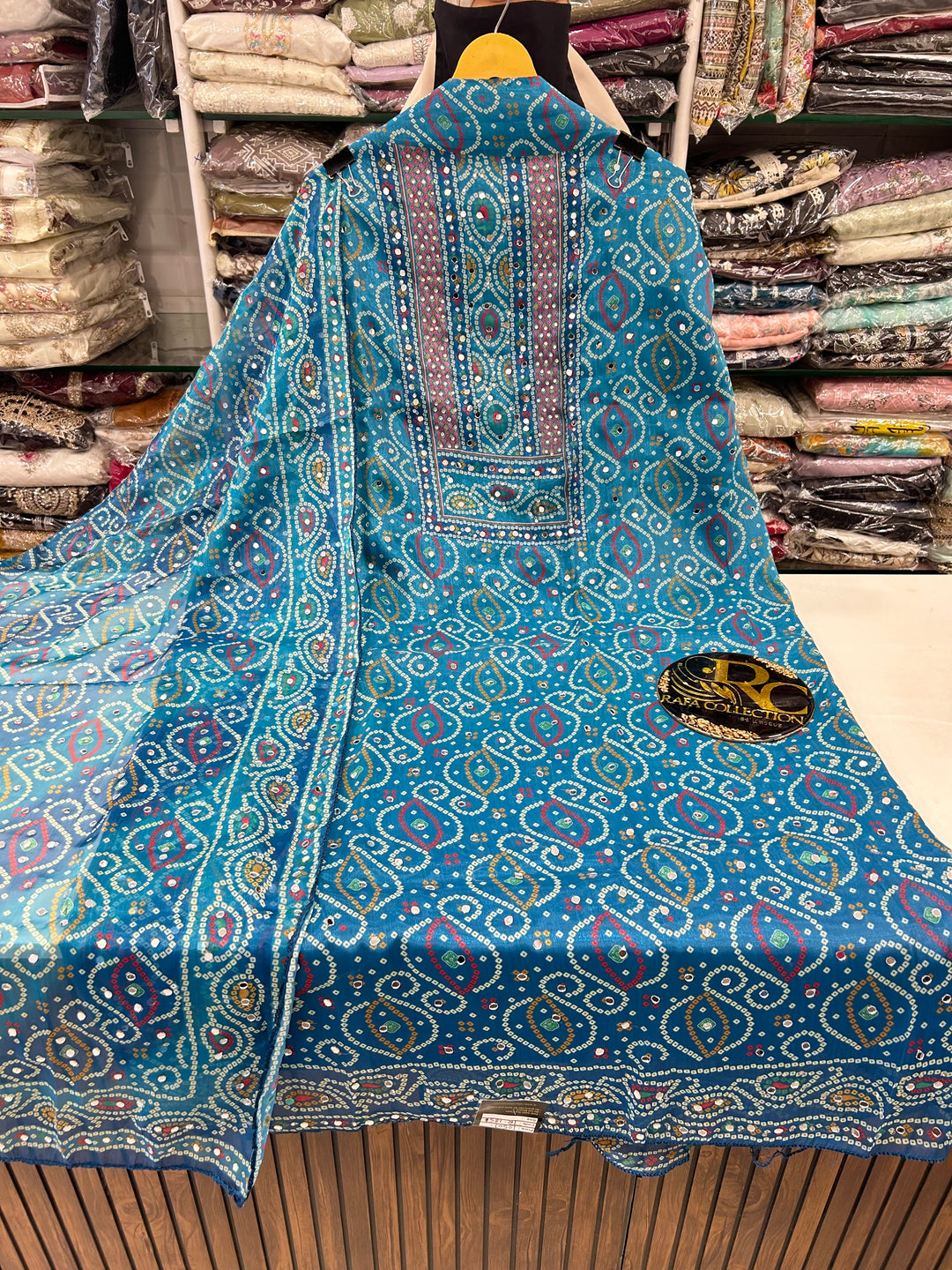 Organza Mirror Work Suit