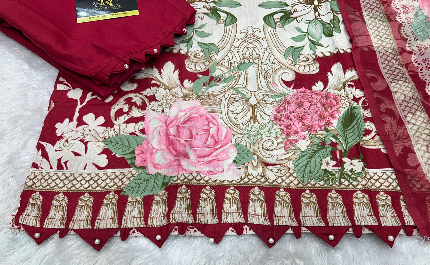 Luxury Pearl Embellished Pakistani Suits 2592