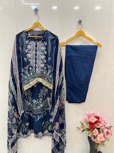 Pakistani pearl embellished suits 
2569