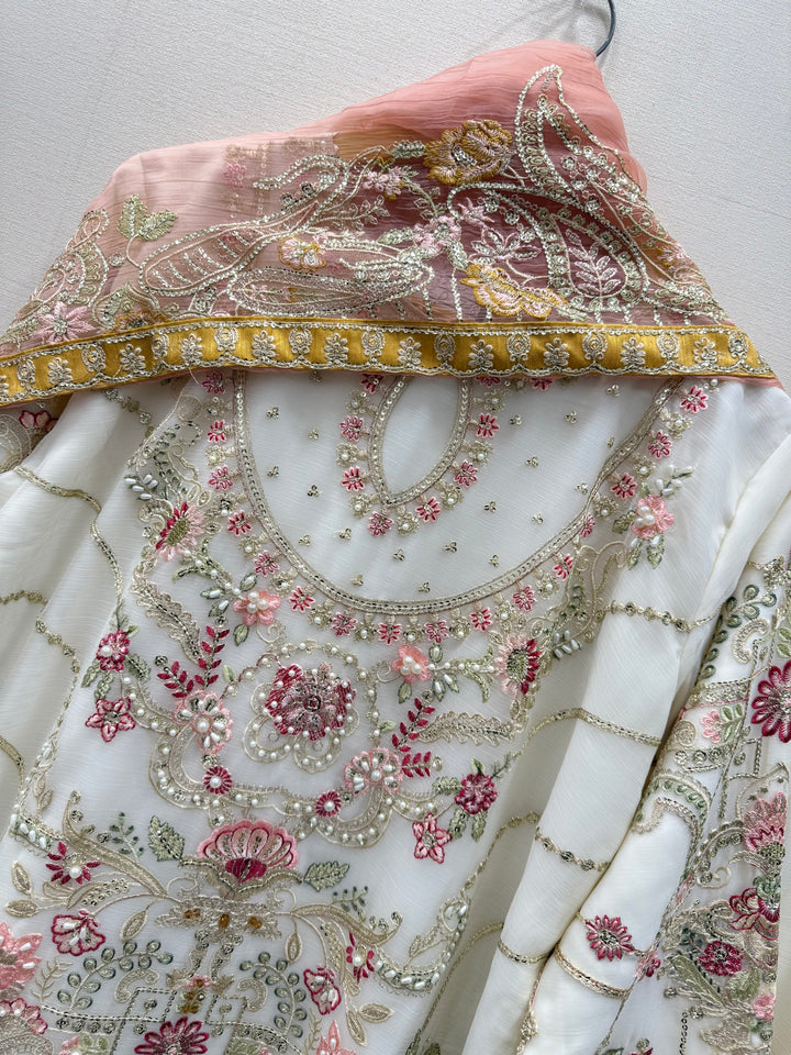 Pakistani shiffon Garara suits for women  7018