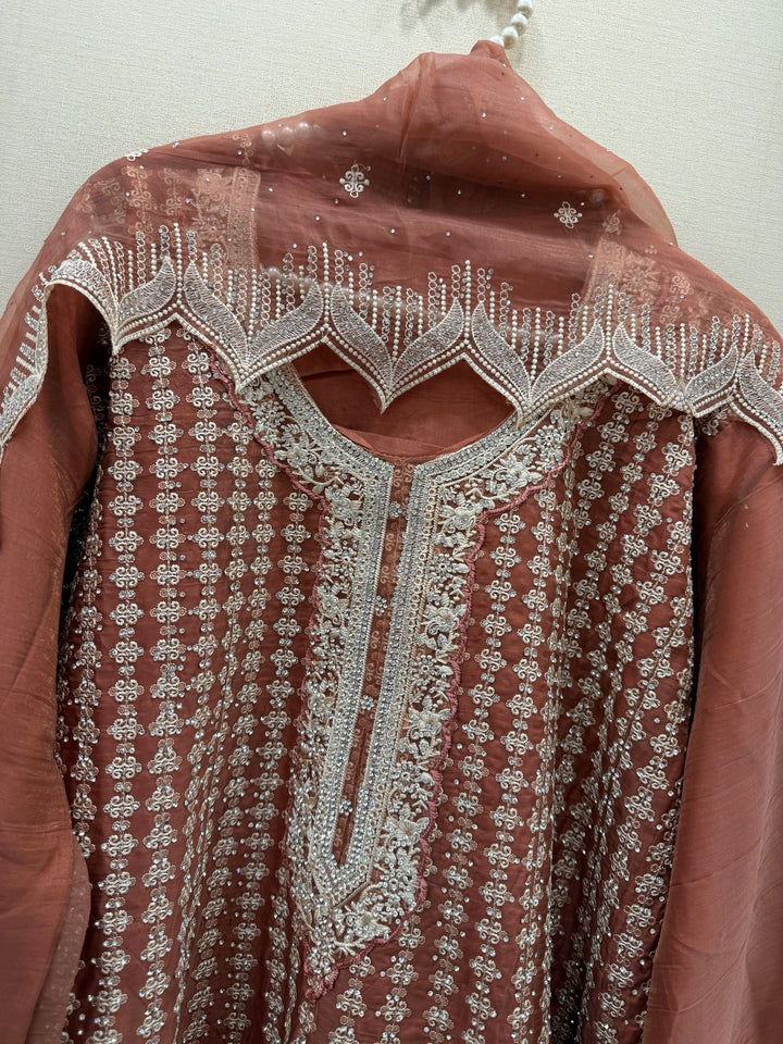 Party wear embroidered suits