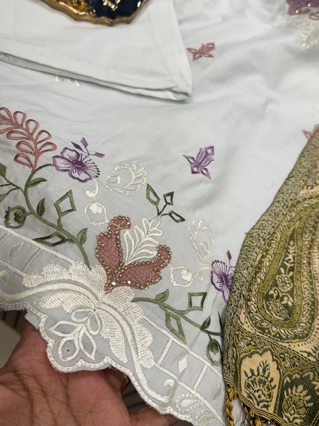 pashmina embroidered sets