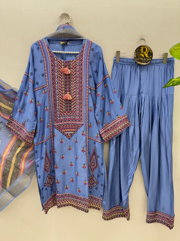 Afgani Embroidered Farshi suits