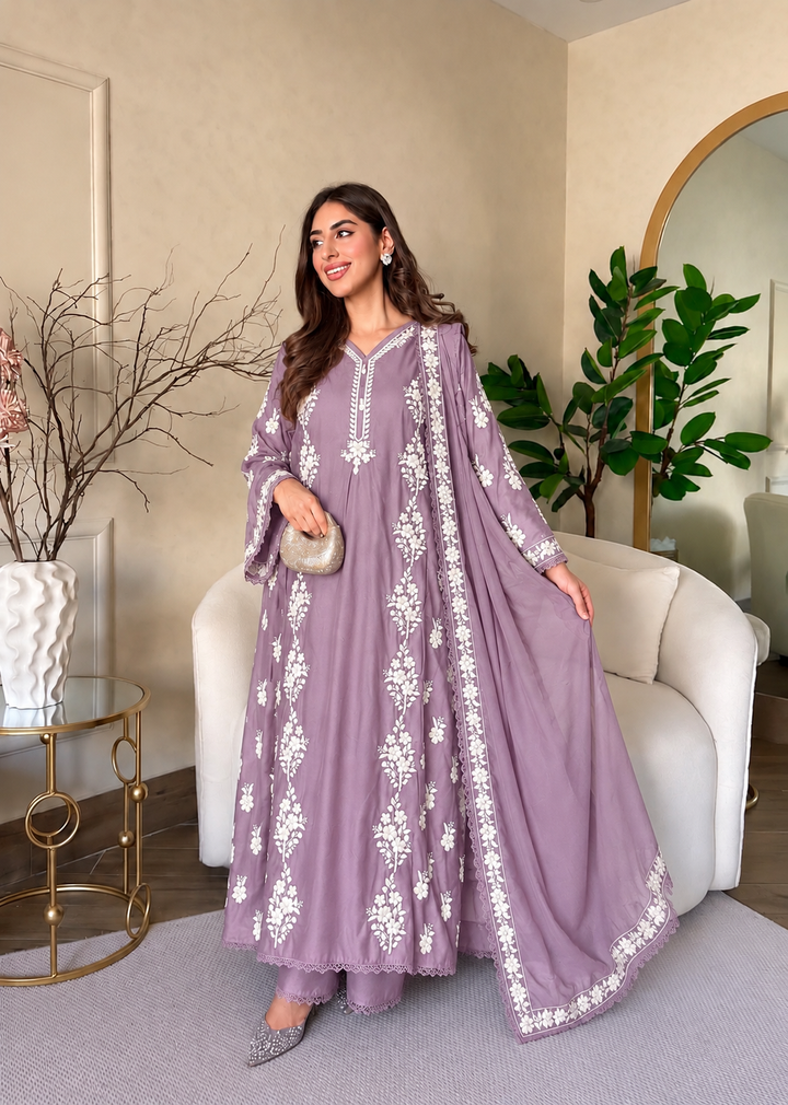 Lucknawi Long kaftan Suits