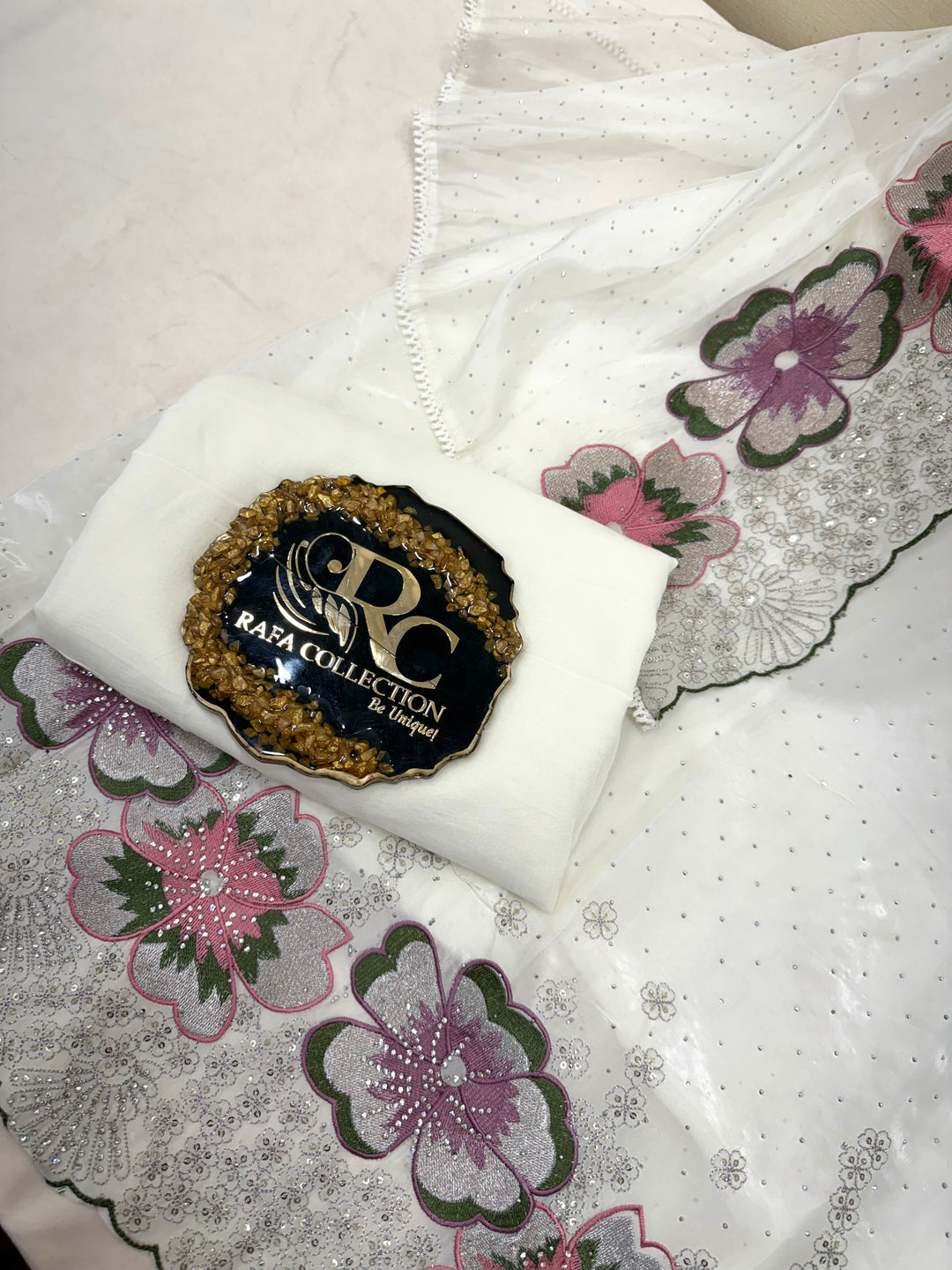 Organza unstitched Suit