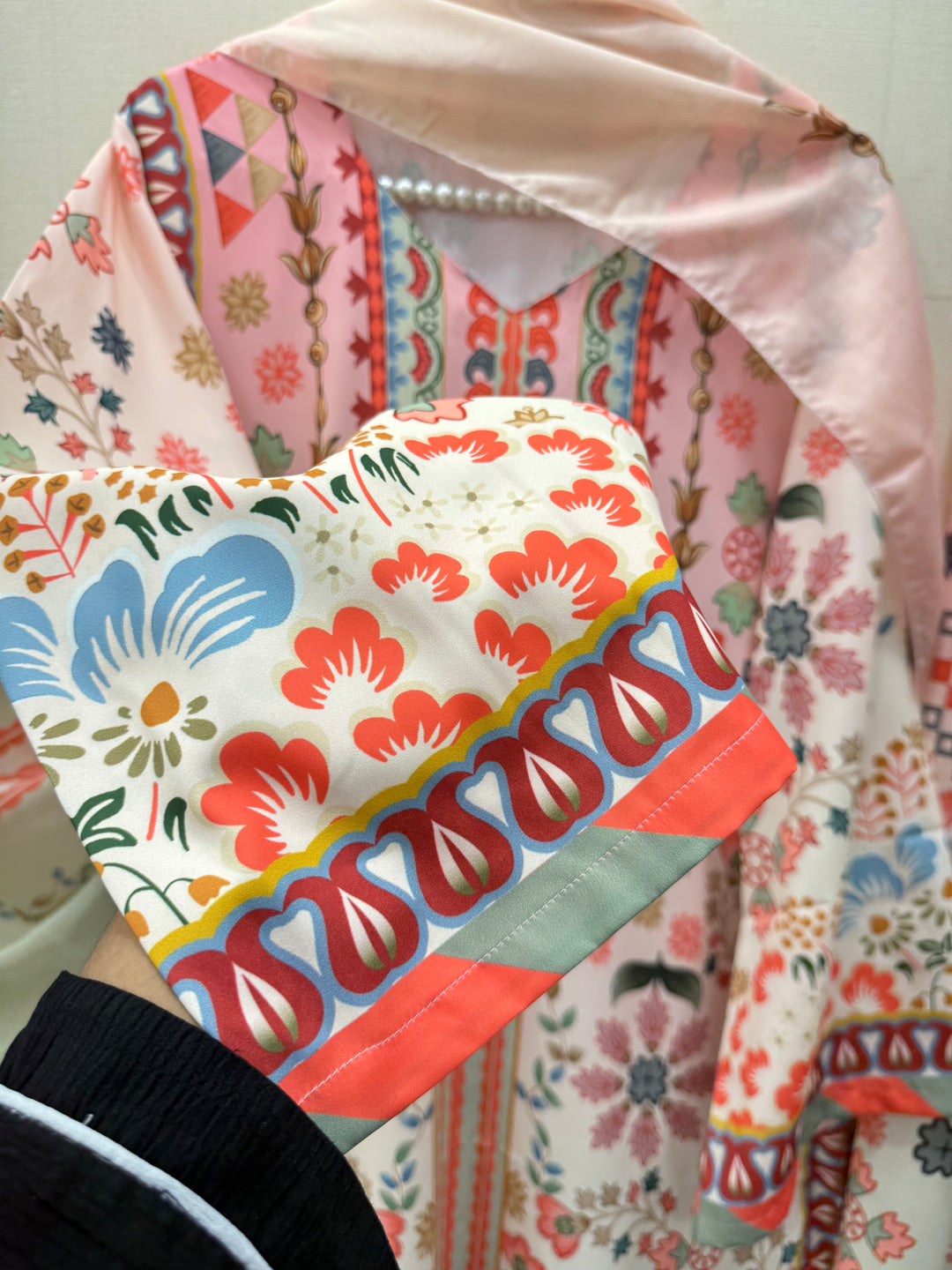 Printed long kaftan