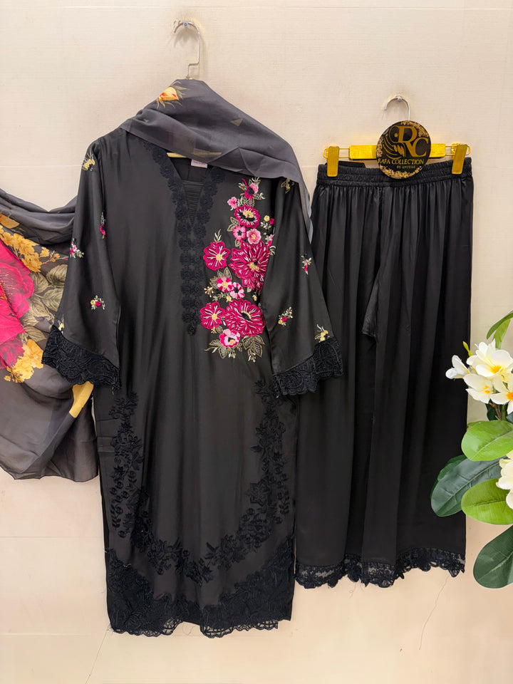 Embroidered Plazzos suits
