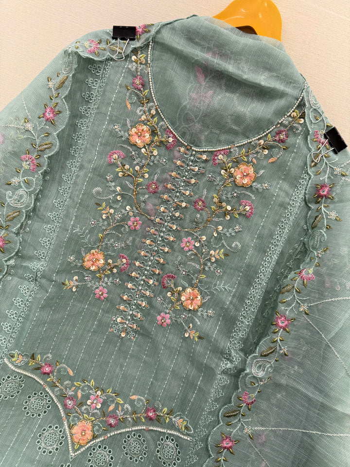 Organza Pakistani unstitch suits