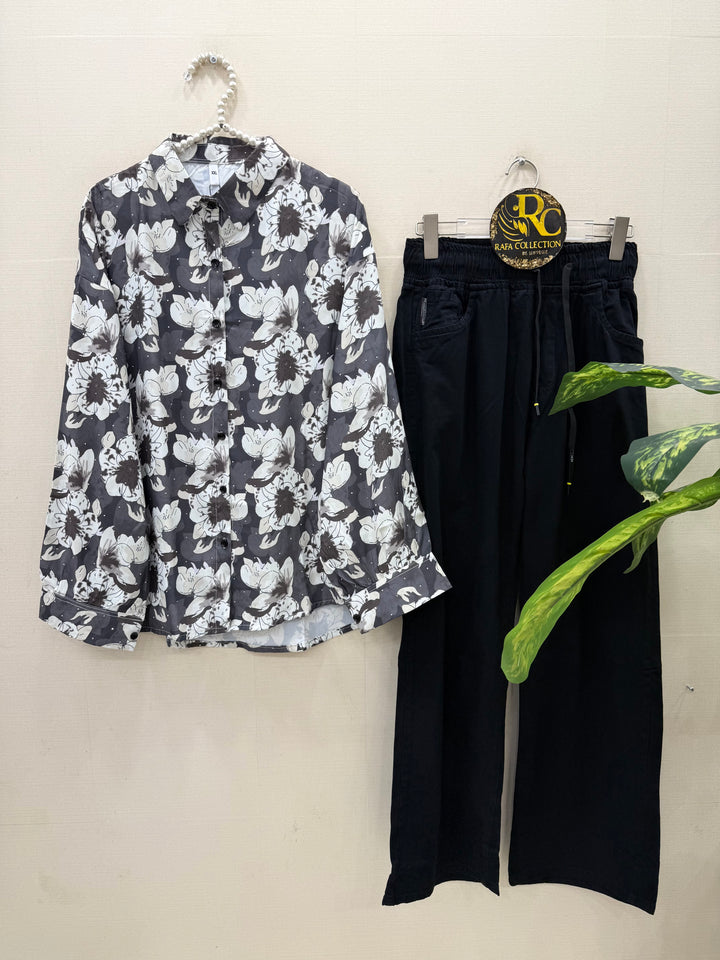 Korean denim cargo Sets