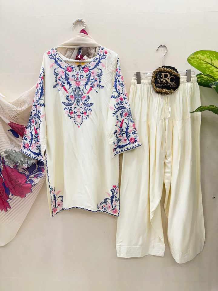 Embroidered Farshi salwar suits