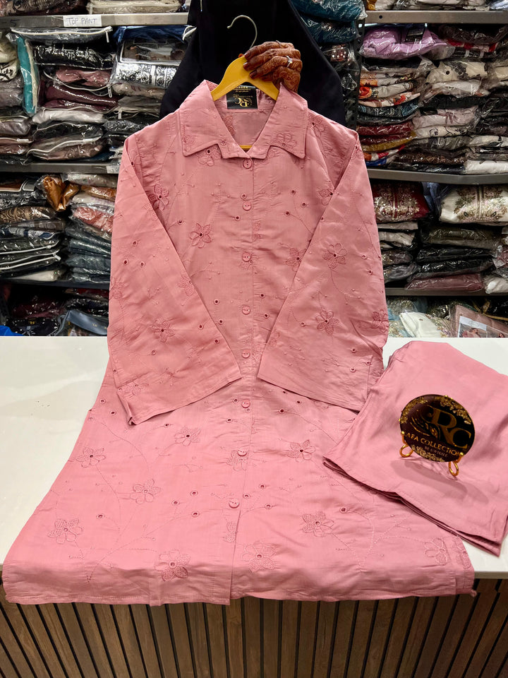 Cotton embroidered co-ord sets 3130