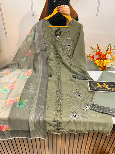 Georgette Handwork Suit 1580