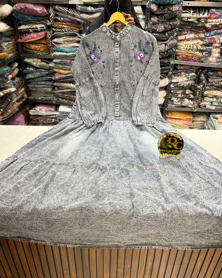 Denim long dress 2773