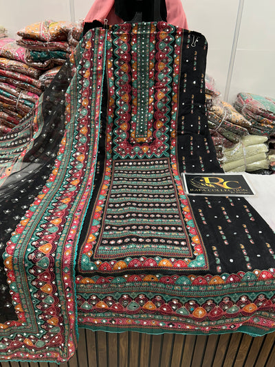 Mirror work unstich suit 1296