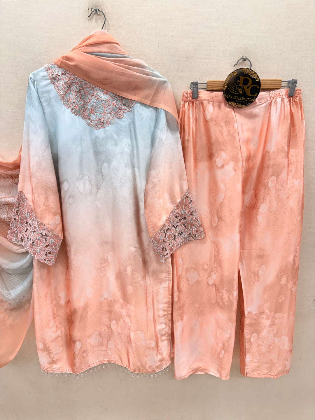 Satin embroidered Suits