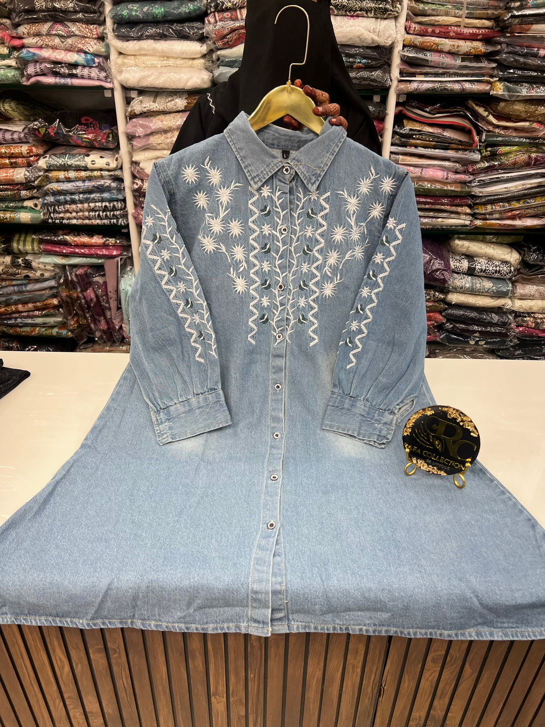 Denim embroidered tunics 2584