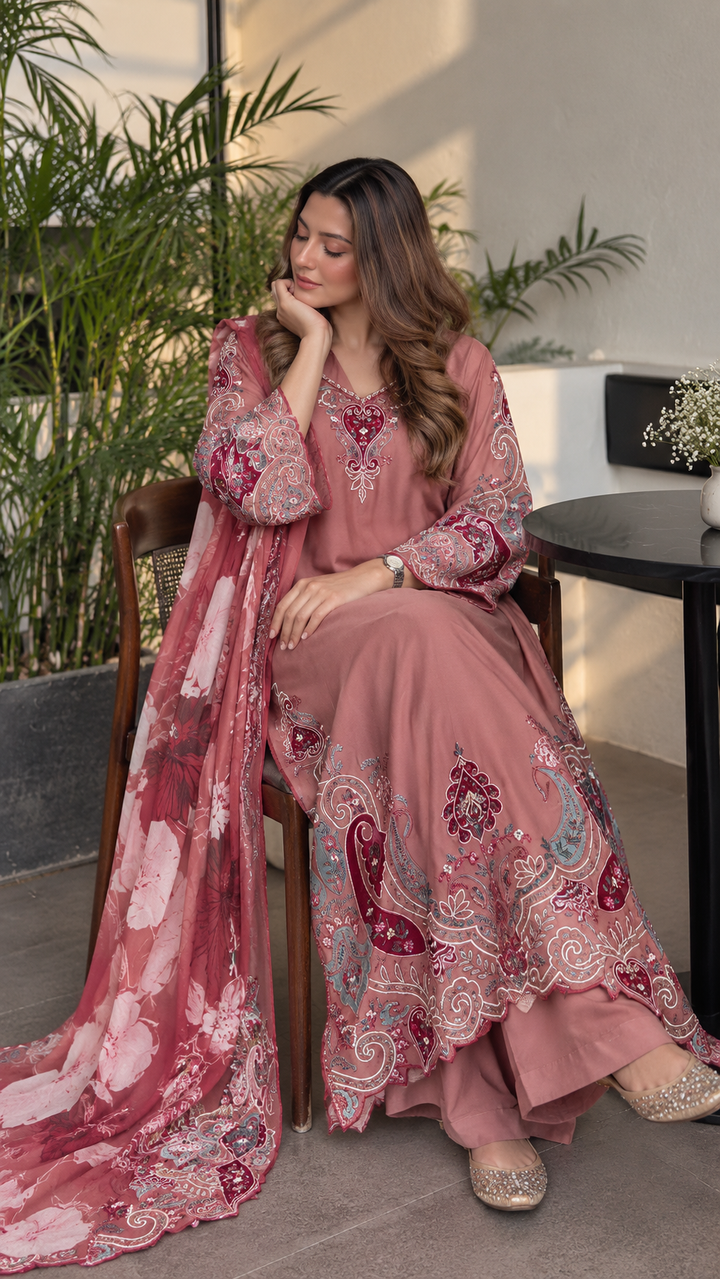 Embroidered pakistani kaftan Long Suits
