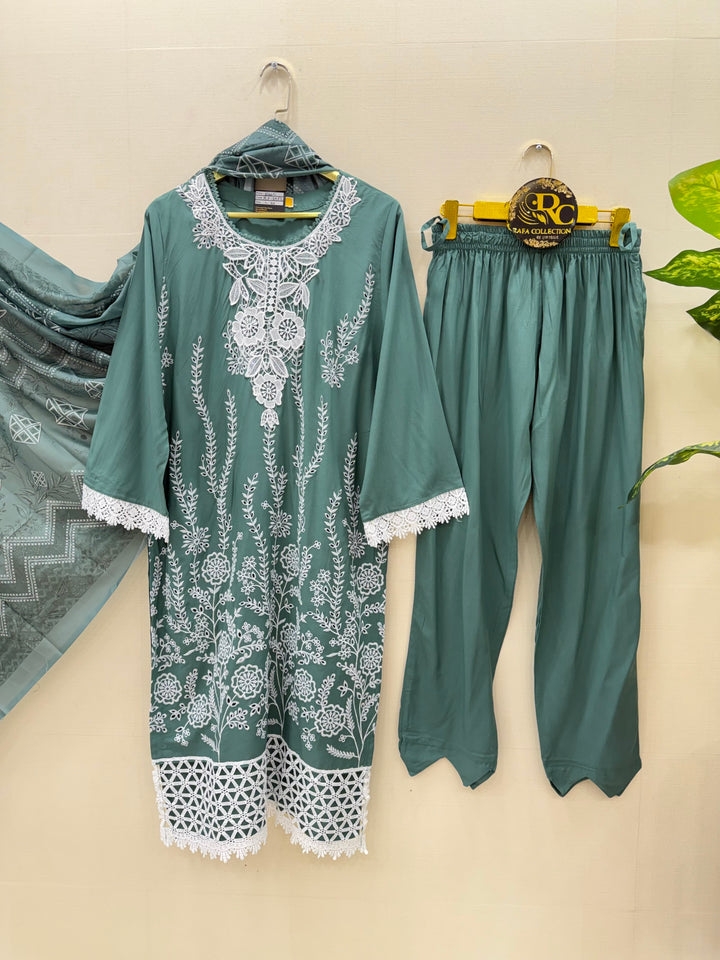 Cutwork Pakistani embroidered suits