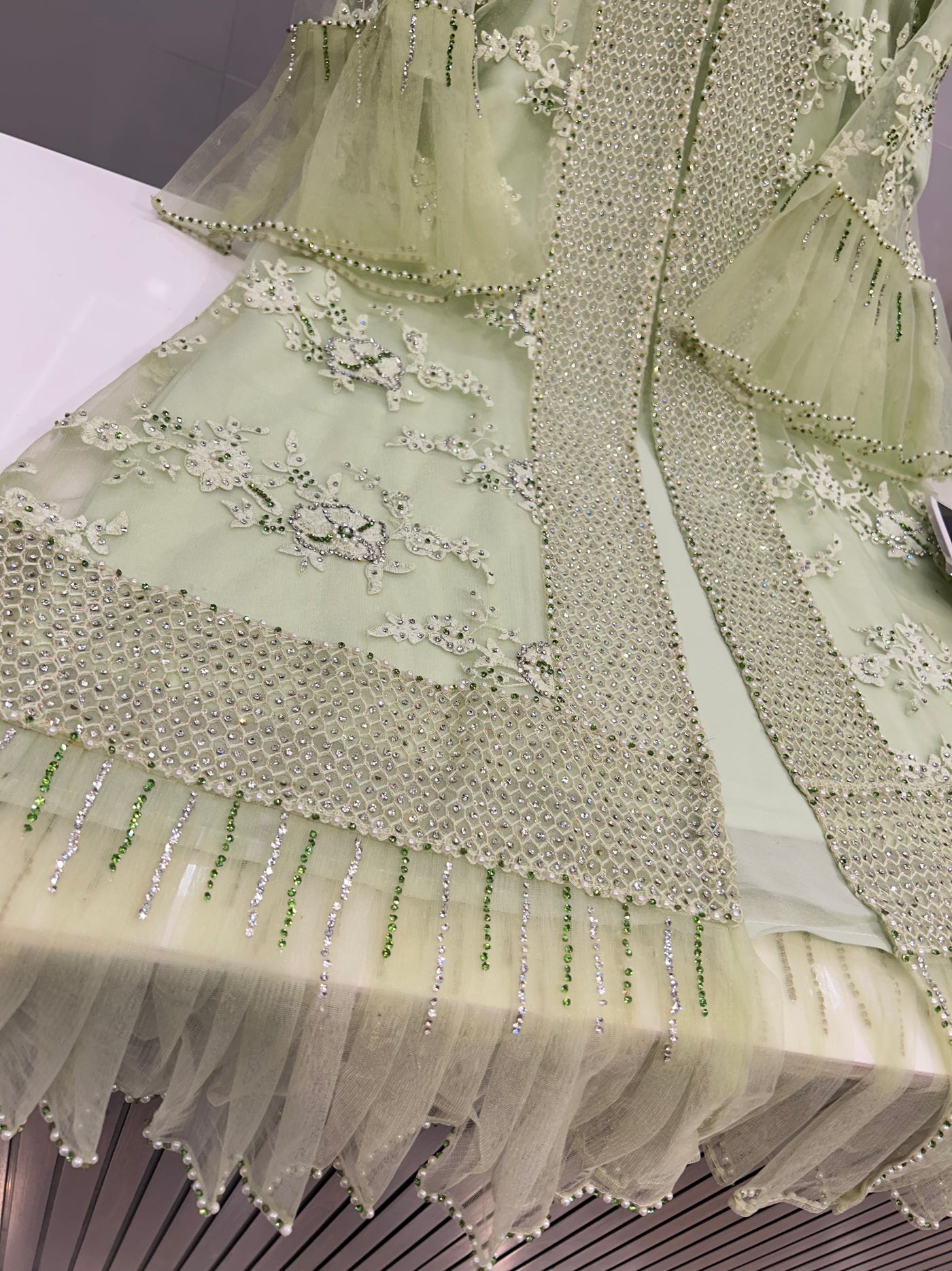 Bridal frill dress 1011
