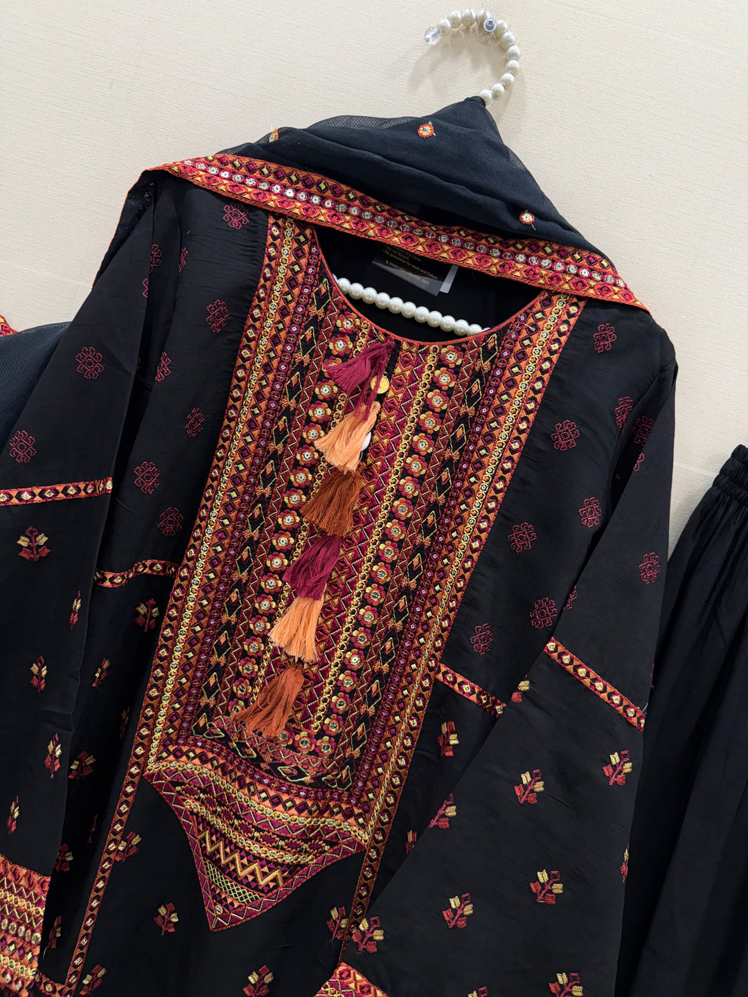 Multi embroidered afgani suits