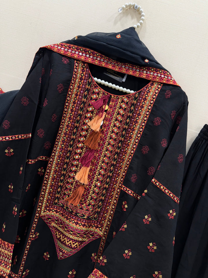 Multi embroidered afgani suits