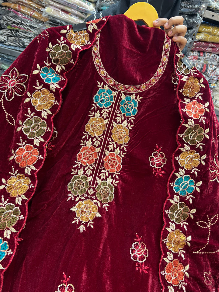 Velvet Embroidered Suit 2581
