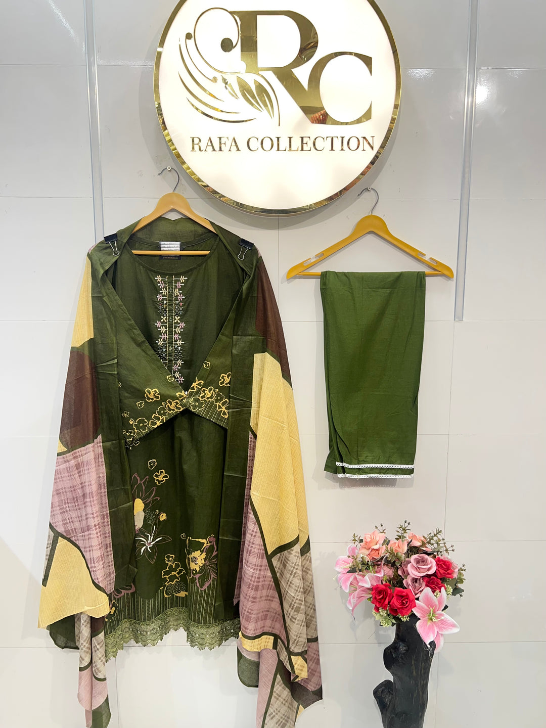 Cotton embroided suits 2612