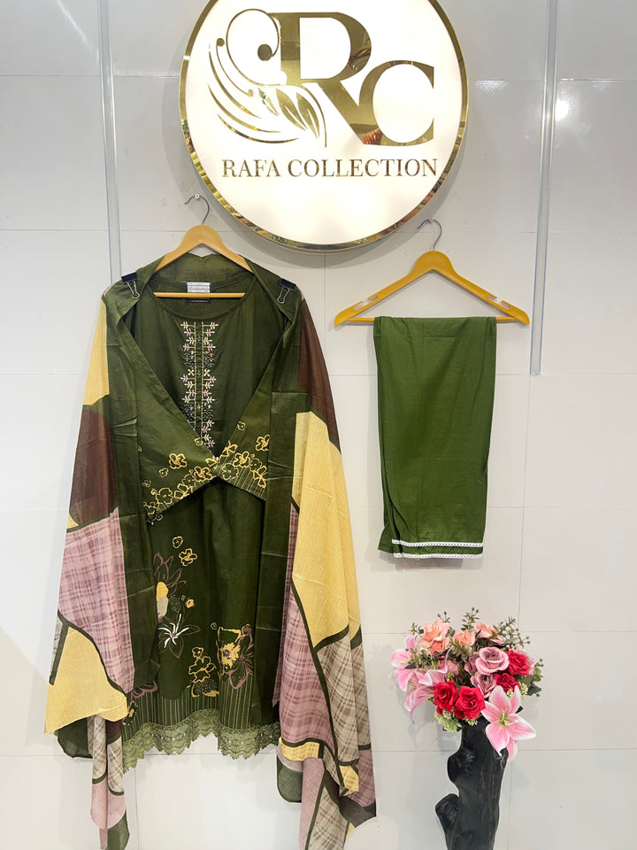 Cotton embroided suits 2612