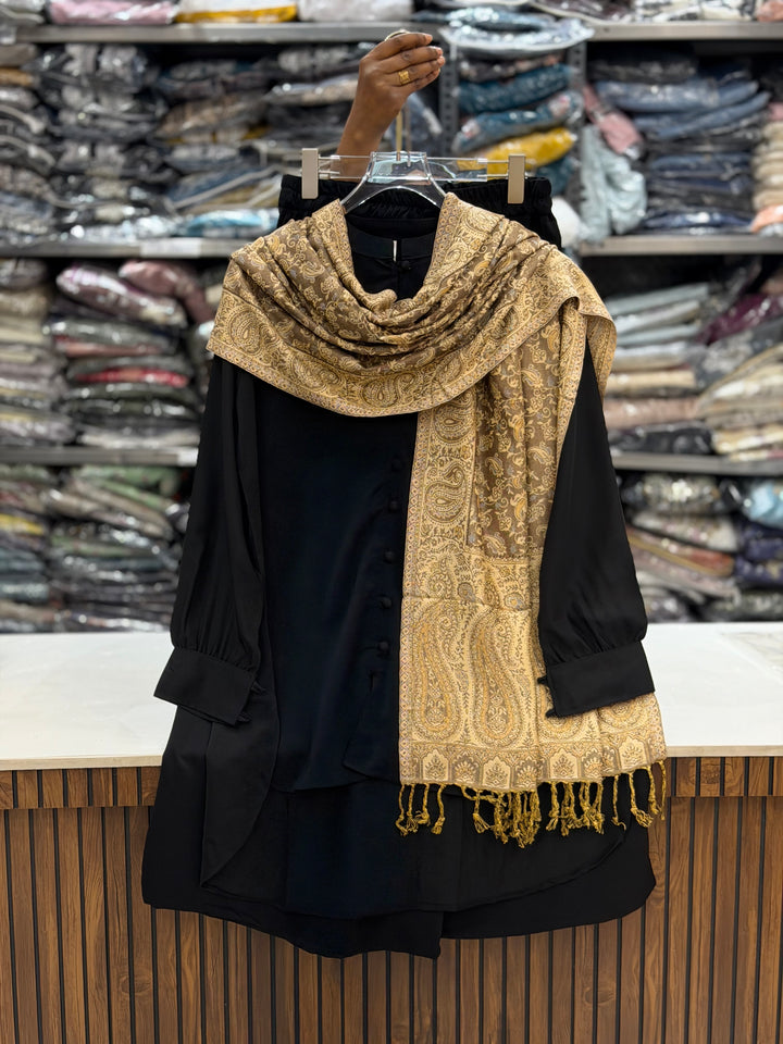 Pashmina shawl sets black
