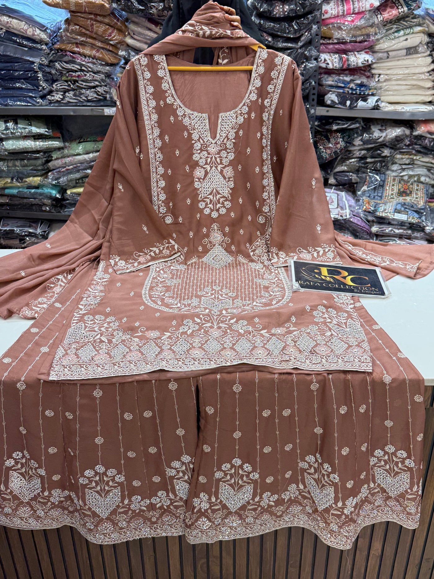 Party wear plazzo suits 17396