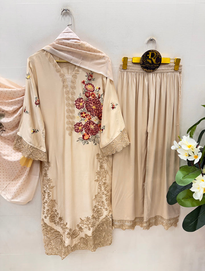 Embroidered Plazzos suits