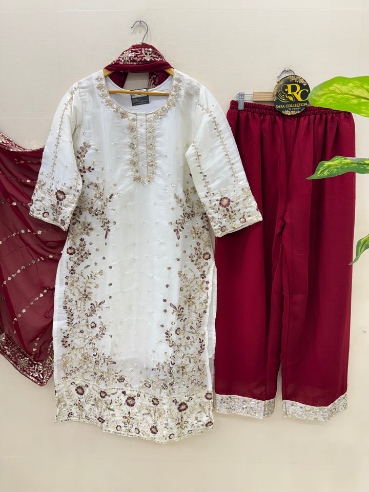 Pakistani pearl work suits 3002
