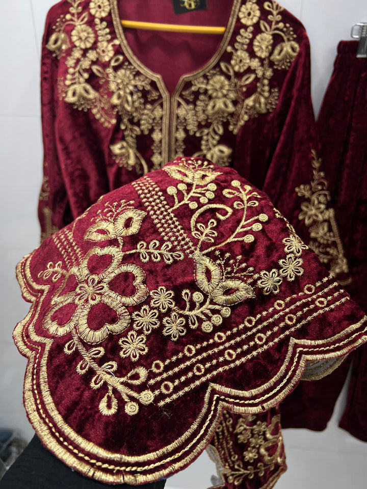 Velvet  co - ord sets  2834