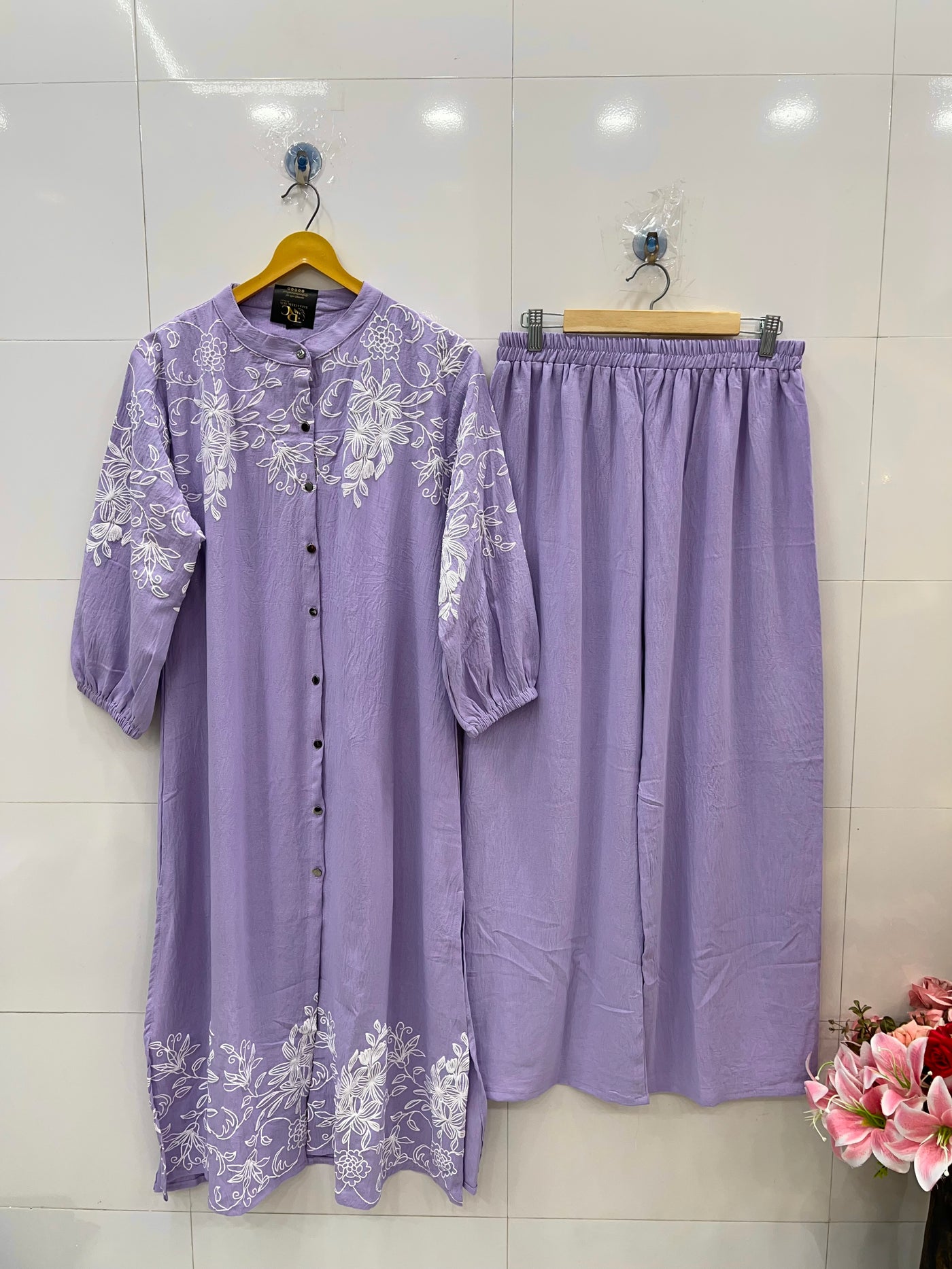 Imported  crinkle Co-ord sets 2663