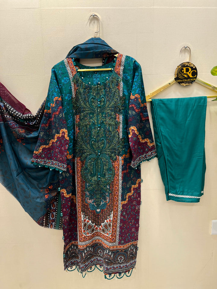 Cotton patch work suits for women 3006