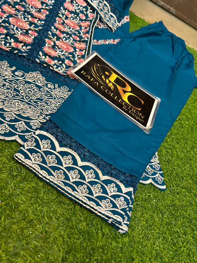 Embroided Kurti Pant Set 1065