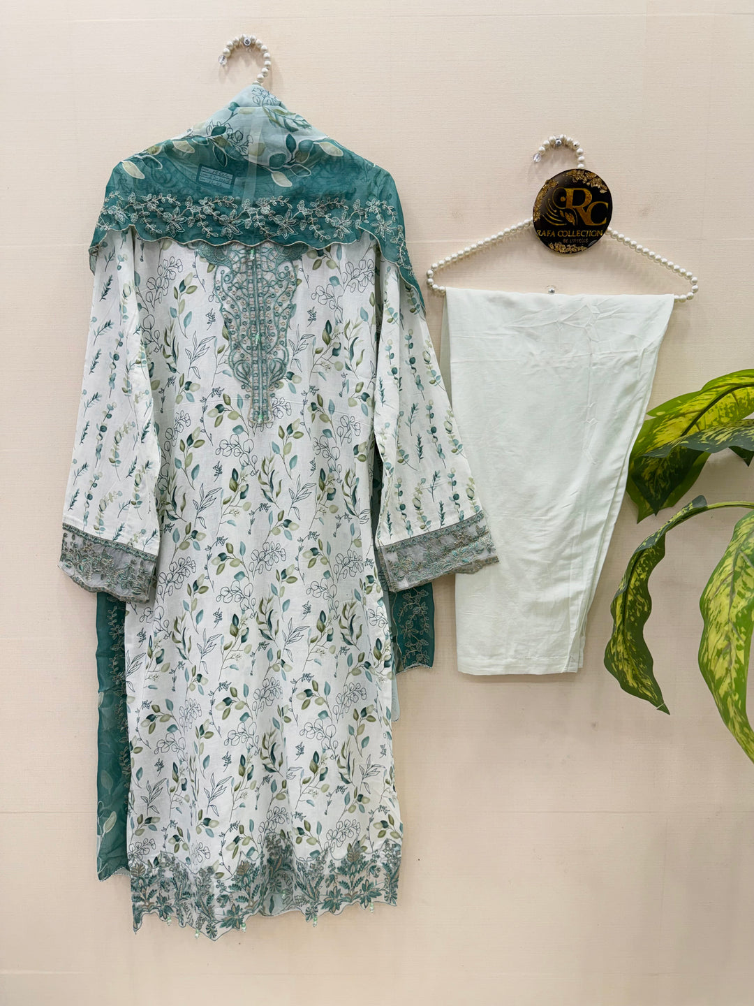 Cotton embroided suits