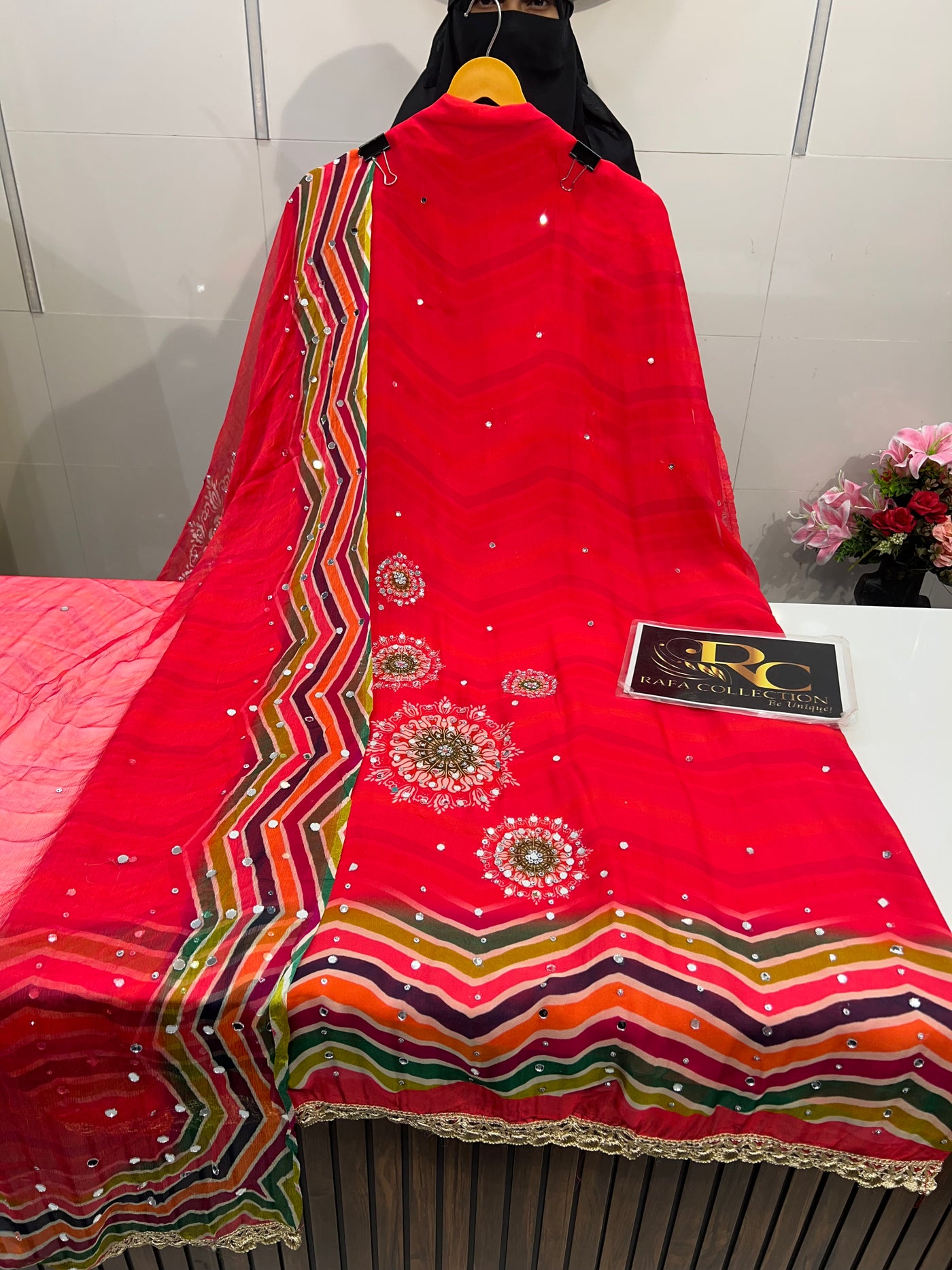 Mirror Work Unstitched Suit 1777