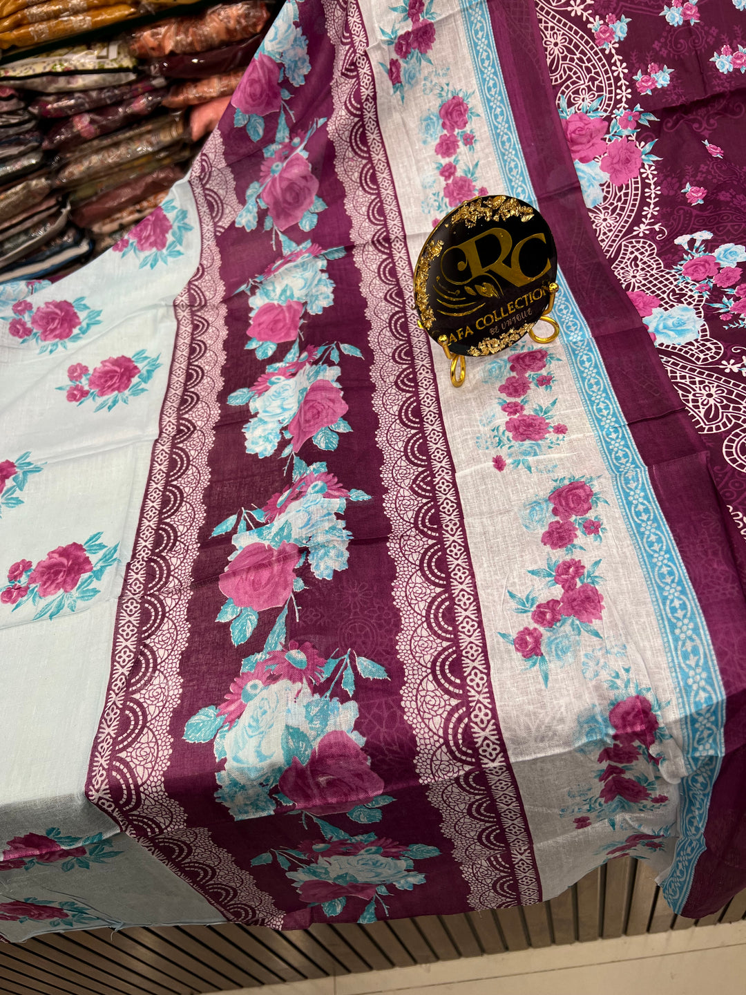 Cotton printed unstitch suits 2588