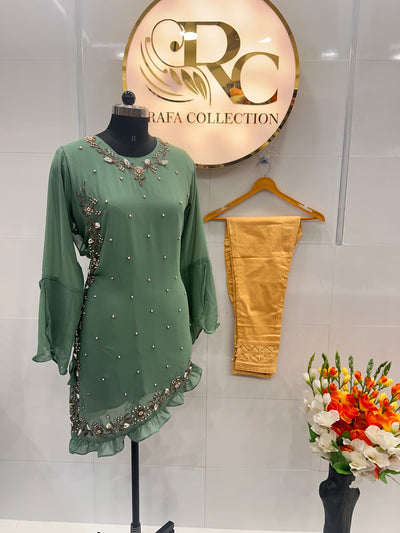 Cross-cut Kurti pant 626