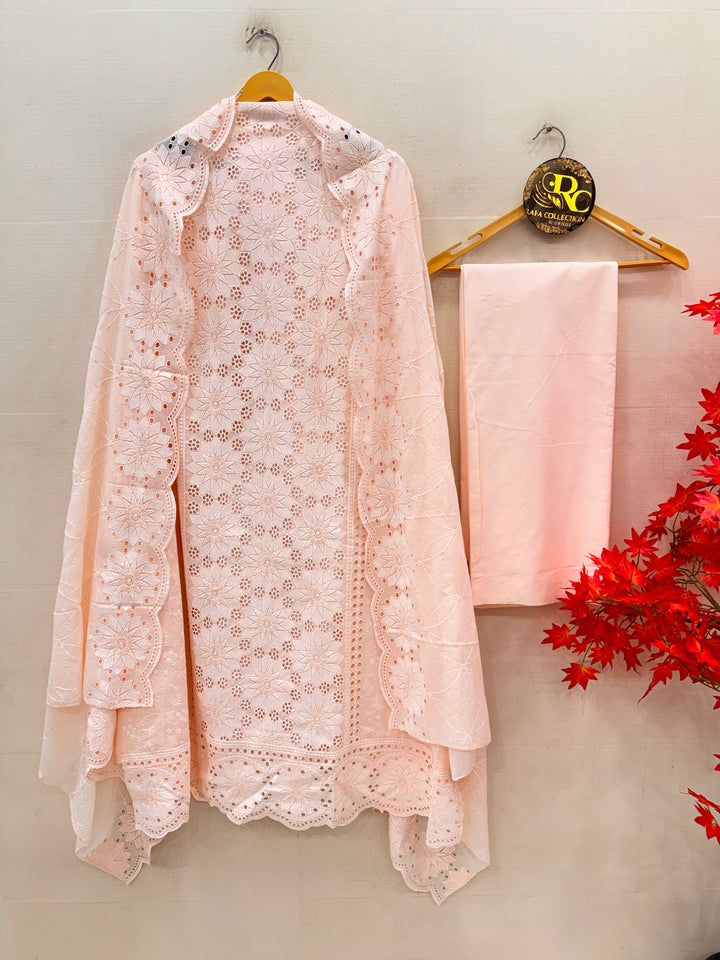 Cotton chikankari unstitched suits