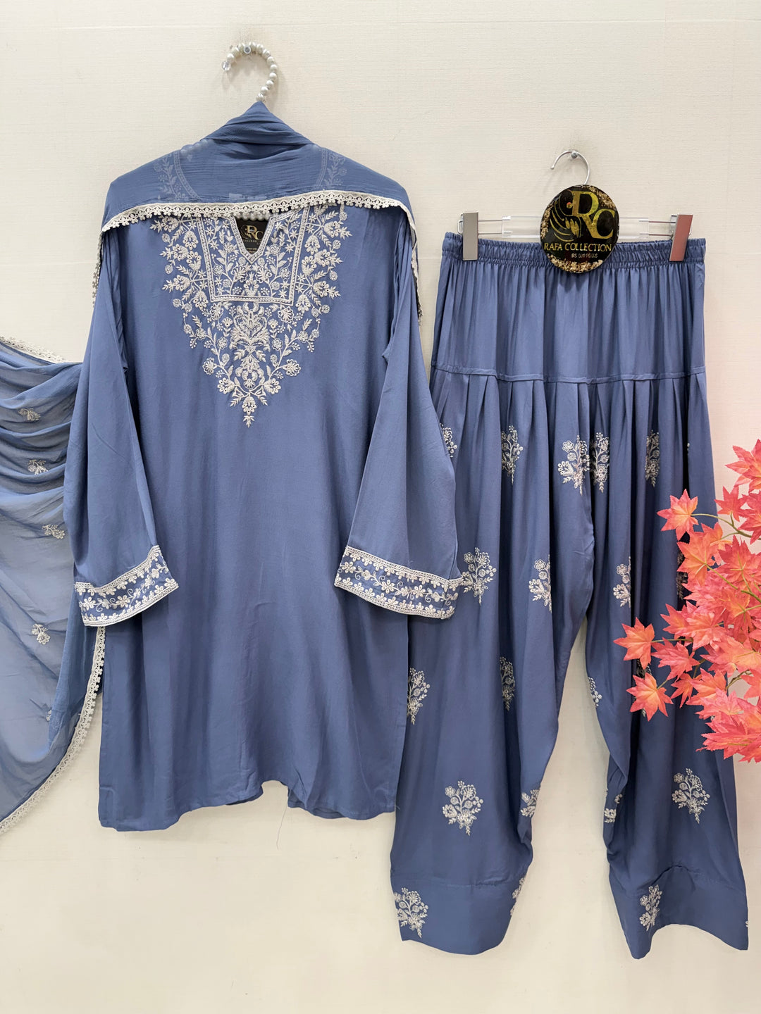 Embroidered Farshi Salwar Suits