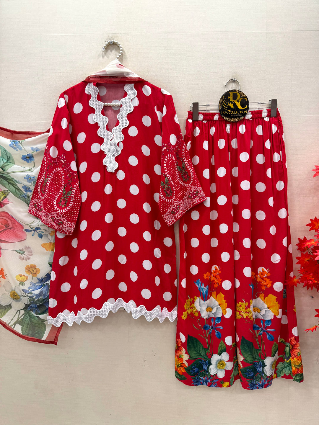 polka dot Pakistani Suits